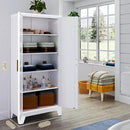 71'' Farmhouse Metal Storage Cabinet with Barn Doors,Steel File Cabinet for Home Office,Kitchen Pantry 4 Adjustable Shelves,Freestanding Cupboard for Kitchen,for Home Office,School (White) by CozyNest Decor