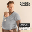 KeaBabies Baby Wrap Carrier - All in 1 Original Baby Carrier Newborn to Toddler Sling, Easy to Wear, Hands Free Bonding, Lightweight, Breathable Infant Wraps (Classic Gray) by TinyTreasures Baby Boutique