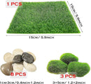 Cayway 26 PCS Outdoor Fairy Garden Miniatures Mini Zen Garden Accessories, Artificial Garden Grass, Model Trees, Terrarium Ornaments, Dollhouse Supplies, Bonsai Decorative Craft Tools Kit by GreenHaven Gardens