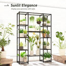 Plant Stand Outdoor Tall Plant Shelf Indoor Metal Large Hanging Plant Cabinet Waterproof Plant Rack Flower Holder for Living Room Patio Balcony Garden Black by GreenHaven Gardens