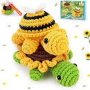Crochet Kit for Beginners, Crochet Animal Kit with Step-by-Step Video Tutorials, 2PCS Bee and Sunflower Turtles Crocheting Kit for Adults Kids, Easy Yarn for Starter, Stuffed Animal Knitting Kit by TinyTreasures Baby Boutique