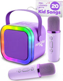 Move2Play, Karaoke Machine for Kids | Includes 20+ Kid Songs | 2 Microphones | Connect with Bluetooth | 3, 4, 5, 6, 7+ Year Old Gift | Toy for Girls, Boys, & Toddler | Birthday Present by TinyTreasures Baby Boutique