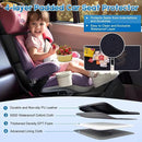Car Seat Protector for Child, 2 Pack With Mesh Pockets & Non-Slip Backing 600D Durable Under Baby Seat Cover for Back Seat (Burgundy, Standard) by TinyTreasures Baby Boutique