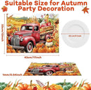 Fall Placemats Set of 6 Thanksgiving Pumpkin Plastic Table Mats Farmhouse Rustic Place Mats Sunflower Dinner Mat Autumn Seasonal Holiday Party Decoration for Indoor Outdoor Party Kitchen Dining by CozyNest Decor