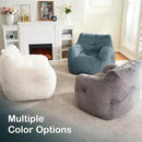 Hobestluk Bean Bag Chair for Adult Small Bean Bag Chairs with Arms Furry Beanbag Chair with Foam Filler Stuffed Bean Bag Sofa for Reading in Bedroom Living Room and Dorms (Blue Grey) by CozyNest Decor