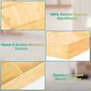 Bamboo Spice Rack Organizer for Drawer 3 Tier Bamboo Spice Tray Cabinet for Kitchen Storage and Organizer (Pre-Measure Your Drawer)(1 Pack, Drawer) by CozyNest Decor