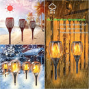 Upgraded Larger Solar Torch Lights, 43" Flickering Flame Solar Lights, Waterproof Outdoor Solar Landscape Decoration Lighting 96 LED Auto On/Off Garden Patio Yard Pathway,Black 4 Pack (4) by GreenHaven Gardens