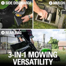 Greenworks 40V 21" Self-Propelled Lawn Mower,Axial Leaf Blower(500 CFM / 120 MPH),13" String Trimmer, 160 PSI Portable Tire Inflator, Includes 2 Batteries(5Ah+2Ah) & Chargers by GreenHaven Gardens