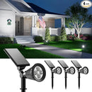 4 Pack Solar Spotlights Outdoor Waterproof for Tree, Statue, Flower, Pot, Bush, Wall, Bright LED Outside Landscape Flood Lights for Security Uplighting Yard, Garden, Driveway, Walkway, House, Fence by GreenHaven Gardens