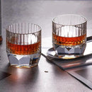 KAMMAK Crystal Whiskey Glasses Set of 2, 7.44oz Old Fashioned Glasses Stemless, Luxury Hand Blown White Cocktail Glasses, Handcrafted Cut Design Octagon Cup for Women, Men Gift for Bourbon by CozyNest Decor