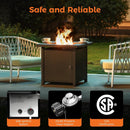 BALI OUTDOORS 50000 BTU Propane Fire Pit with Lid, 28 inch Fire Pit Table Outdoor, Black Firepits for Outside Backyard, Patio by GreenHaven Gardens