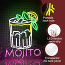 Mojito Neon Sign Mojito Cocktail Neon Light for Wall Decor Dimmable LED USB Powered Mojito Light Up Sign for Bar Club Party Home Bar Man Cave Living Room （16.7 * 12.8In） by CozyNest Decor