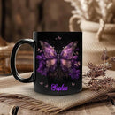 Hyturtle Personalized Purple Butterfly Mug - Butterfly Gifts For Women Lovers - Animal Gift For Bird Lover Her - Bird Gifts For Mom on Mother Day - Custom Name Coffee Cup Ceramic Mug 11 Oz 15 Oz by CozyNest Decor