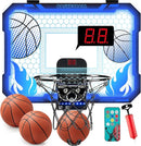Indoor Basketball Hoop for Kids with Led Lights Mini Basketball Hoop with Remote Control Over The Door Basketball Hoops with Scoreboard Basketball Toys for 4-12 Year Old Boys Girls by TinyTreasures Baby Boutique
