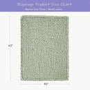 Bigacogo Chunky Knit Throw Blanket for Couch, 40x60 inches, 100% Hand Knitted with Thick Jumbo Chenille Yarn, Cozy Soft Large Rope Knot Cable Crochet Blankets for Sofa Bed Living Room, Sage Green by CozyNest Decor
