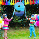 Sratte Number 1 2 3 4 5 6 7 8 9 Piñata with Stick Blindfold Confetti, Gradient Blue Piñata for Kids Boys Girls Birthday Party Anniversary Decorations Supplies(Number 9) by TinyTreasures Baby Boutique