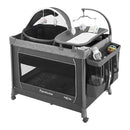 Pamo Babe 1-Second Setup 5-in-1 Playard for Babies - Heavy-Duty Steel Frame for Safe Sleep Space, Portable Crib with Zip Door & Changing Table, Locking Wheels, Breathable Mesh by TinyTreasures Baby Boutique