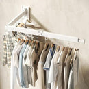 Wall Mounted Clothes Hanger Rack, Clothes Drying Rack,Laundry Drying Rack,Collapsible Clothes Rack Wall Mount, Retractable Drying Rack Clothing,can Fold Upward & Left & Right,White Color by CozyNest Decor
