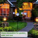 Solar Lights Outdoor Decorative Solar Outdoor Decorative Glass Ball Stakes Waterproof Garden Stake Glass LED Garden Globe Lights for Pathway Yard Lawn Decoration Blue by CozyNest Decor