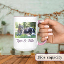 Personalized Mother's Day Coffee Mug, Custom Mum Photo Text 15 Oz Ceramic Mug, Customized Mom Gift Idea Picture Name Cup, Taza Cafe Personalizadas Fotos, Cute Gifts Mom Women Dad Men, Pink by TinyTreasures Baby Boutique