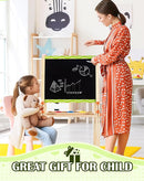 Kids Easel 3-1 Adjustable Art Easel Wooden Drawing Board Double-Sided with Magnetic Whiteboard & Chalkboard for Ages 3-8, Foldable Design Includes Paper Roll by TinyTreasures Baby Boutique