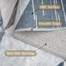 HOMFINE Washable Modern Area Rug - Geometric Style 5x7 Rugs for Living Room, Bedroom, Machine Washable Rug Soft Non Slip Non Shedding Area Rug - Blue, 5'x7' by TinyTreasures Baby Boutique