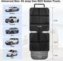 Car Seat Protector 2 Pack Baby Car Seat Covers with Mesh Pockets & Non-Slip Backing 600D Durable Seat Protector Under Baby Car Seat (Black & Gray, Large) by TinyTreasures Baby Boutique