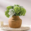 Mitt&Ditt Ceramic Flower Vase, 5.3 inch Pottery Farmhouse Rustic Vase, Handcrafted Weathered Vases, Small Flower Terracotta Vases for Home Decor, Living Room, Table, Shelf, Mantel by CozyNest Decor