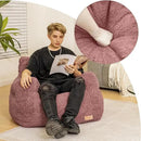 Bean Bag Chair with Filler, Bean Bag Sofa with Tufted Soft Stuffed Filling, Fluffy and Lazy Sofa, Comfy Cozy BeanBag Chairs with Memory Foam for Dorm, Apartment, Living Room (Red) by CozyNest Decor