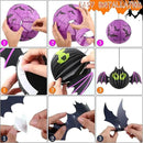 48 Pieces Halloween Decorations Paper Lanterns Pumpkin Skeleton Paper Lanterns 3D Bat Wall Stickers Spider Wall Hanging for Halloween Party Garden Bedroom Cobwebs Indoor Outdoor, 12 Inch and 8 Inch by GreenHaven Gardens