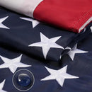 AZCOVER American Flag 15x25 FT Luxury Us Flag for Outside Made in USA Heavy Duty Nylon American Flags for Outdoor with Embroidered Stars Sewn Stipes and Brass Grommets All Weather Lasting United by GreenHaven Gardens