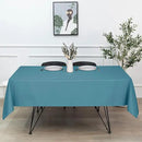 sancua Rectangle Tablecloth - 54 x 120 Inch - Stain and Wrinkle Resistant Washable Polyester Table Cloth, Decorative Fabric Table Cover for Dining Tables, Buffet Parties and Camping, Teal by CozyNest Decor