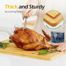 Kitchen Essentials Natural Bamboo Cutting Board XL With Durable, Knife-Friendly Surface & Deep Juice Groove – Perfect For BBQ(Pre Oiled, Natural) by GreenHaven Gardens