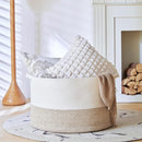 Extra Large Cotton Rope Basket 22" x 14" - Toy Basket for Kids -Blanket Basket for Living Room - Woven Baskets for Storage by TinyTreasures Baby Boutique