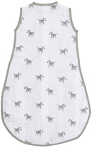 Amazing Baby Cotton Muslin Sleeping Sack, For Baby Boy or Girl, Wearable Blanket with 2-way Zipper, Zebras, Black, Medium (6-12 Month) by TinyTreasures Baby Boutique