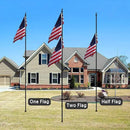 NELXINJO 20FT Sectional Flag Pole Kit, Heavy Duty Aluminum Outdoor In-Ground Flagpole, Black Ball Top, 3x5 USA Flag for Residential commercial Outdoor Garden(20FT, Black) by GreenHaven Gardens