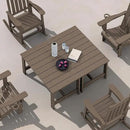 SERWALL HDPE Patio Coffee Table, Rectangle Outdoor Coffee Table, All Weather Patio Table for Deck, Pool, Balcony, Indoor or Outdoor Use, Coffee by CozyNest Decor