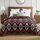 CASAAGUSTO Boho Sherpa Throw Blanket, Aztec King Size Blanket, Ultra Soft, Warm, Cozy, Plush, Thick Fleece Bohemian Throw Blanket for Couch, Bed, Sofa (Navy 108 * 90 Inch) by CozyNest Decor