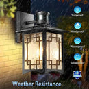 Dusk to Dawn Motion Sensor Light, Outdoor Light Fixture, Aluminum Wall Sconce Lighting, Front Porch Light, Exterior Lights for House Patio, Outside Lights, Wall Mount Anti-Rust Lantern by GreenHaven Gardens