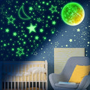 965 PCS Glow in The Dark Stars and Sun for Ceiling, Luminous Stars and Planet Wall Decals, Kids Room Decor, Glowing Galaxy Wall Stickers for Nursery Decorations (Green) by TinyTreasures Baby Boutique