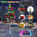 Solar Christams Tree Lights 2PCS Solar Xmas Tree Lights Garden Pathway Decor Outdoor Waterproof 40LED-Lights with Constant & Flashing Modes for Christmas Decoration of Yard Lawn by GreenHaven Gardens