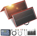 DOKIO 300W Portable Foldable Solar Panel Kit (21x40in, 17lb), with Separate Controller and Dual USB, Monocrystalline Charger for 12V Batteries, Power Stations, RV Camping Emergency Use by CozyNest Decor