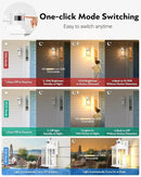 VIANIS Motion Sensor Porch Lights, 2 Packs Outdoor Wall Lights Wall Mount, White Dusk to Dawn Outdoor Sconce Lights, Waterproof Exterior Light Fixture for House, Garden, Patio,Hardwired, Non-Solar by GreenHaven Gardens