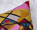 Kandinsky Modern Couch Pillow Cover - Yellow Gold | Abstract, Contemporary, Outdoor, Mid Century Chair Cushions | Handmade Wool Size 18x18 by CozyNest Decor