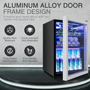 2.5 Cu.Ft Beverage Fridge, Mini Fridge With Glass Door, Beverage Cooler Refrigerator, Wine Drink Beer Cooler, Adjustable Shelves & Digital Temperature Display, 22 Bottle 95 Can by CozyNest Decor