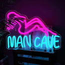 Man Cave Neon Signs Man Cave Neon Lights Sign USB Powered Dimmable LED Light for Bedroom Game Room Bar Pub Club Wall Decor Party by CozyNest Decor