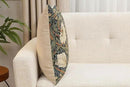 Charlotte Home Furnishings Pimpernel Blue Green Floral Throw Pillow Cover 18” x 18” – Double-Sided Tapestry Cushion Cover for Sofa, Couch, or Bed | 100% Cotton European Jacquard Woven by CozyNest Decor