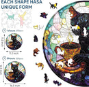 Reouinty Wooden Puzzle for Adults, Black Cat Wooden Jigsaw Puzzles(11.2 * 11.2in-200pcs), Unique Animal Shape Wood Cut Puzzles Best Gift for Adults and Kids Family Game by TinyTreasures Baby Boutique