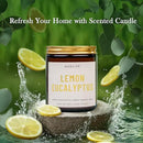 Scented Candles for Home - Lemon Eucalyptus Candle | Aromatherapy Candle Gift for Women & Men, Soy Candles for Home Scented - 7oz, Soy Wax by CozyNest Decor