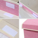 popoly Large Toy Box Chest Storage with Flip-Top Lid, Collapsible Kids Toy Storage Bin Boxes Container for Boys, Girls, Nursery, Playroom, 25"x13" x16" (Linen Pink) by TinyTreasures Baby Boutique